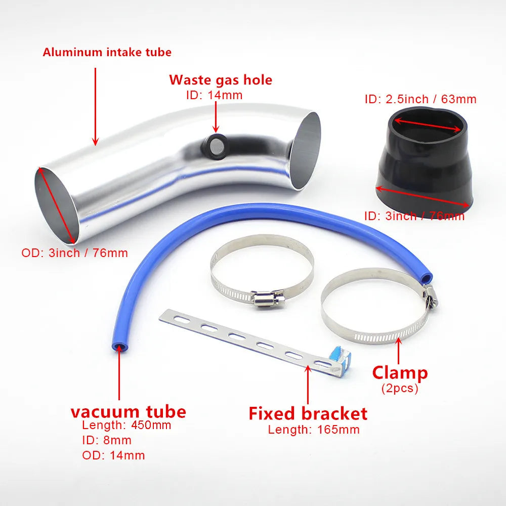 Car Modified 76MM Universal High Flow Mushroom Head Air Filter Air Intake Kit For Automotive Parts Cold Air Intake Air Filter CM World
