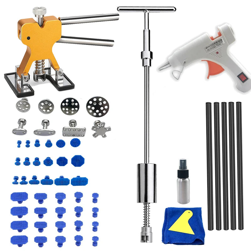 Car Body Dent Repair Puller Tool Metal Reverse Hammer Lift Bridge Automotive Tool Auto Dent Removal Kit Takes Out Car Buns CM World