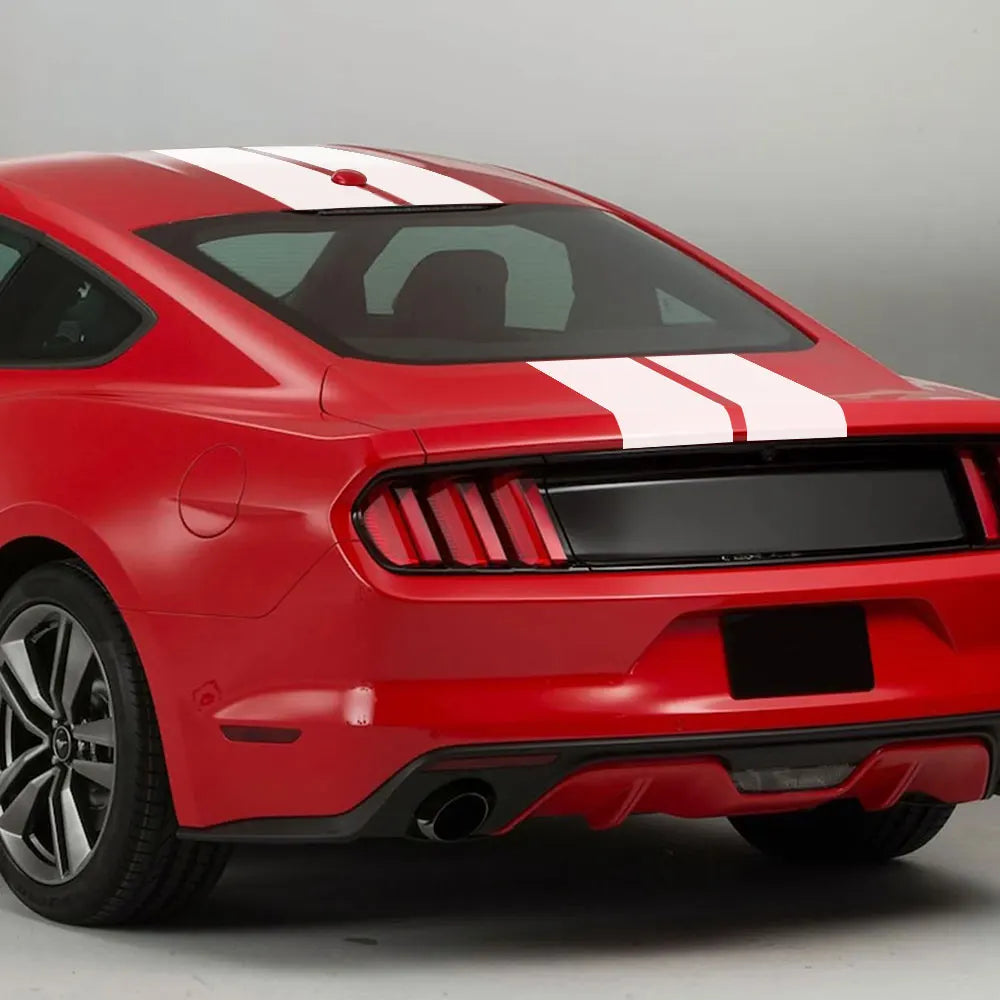 Car Stickers Auto Hood Bonent Roof Tail Decor Decal For Ford Mustang GT500 GT350 GT Graphics Stripes Kit Vinyl Tuning Cover
