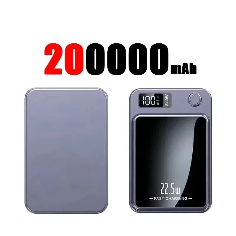 Lenovo Magnetic Wireless Power Bank 500000mAh PD22.5W Large Capacity Fast Charging External Battery For iPhone Huawei Samsung Car Mobile World