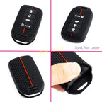 Silicone Car 4 Buttons Key Case Chain Cover Protection For Honda Accord Civic CR-V HR-V Fit Pilot Insight 2019 2020 2021 2022 CM World