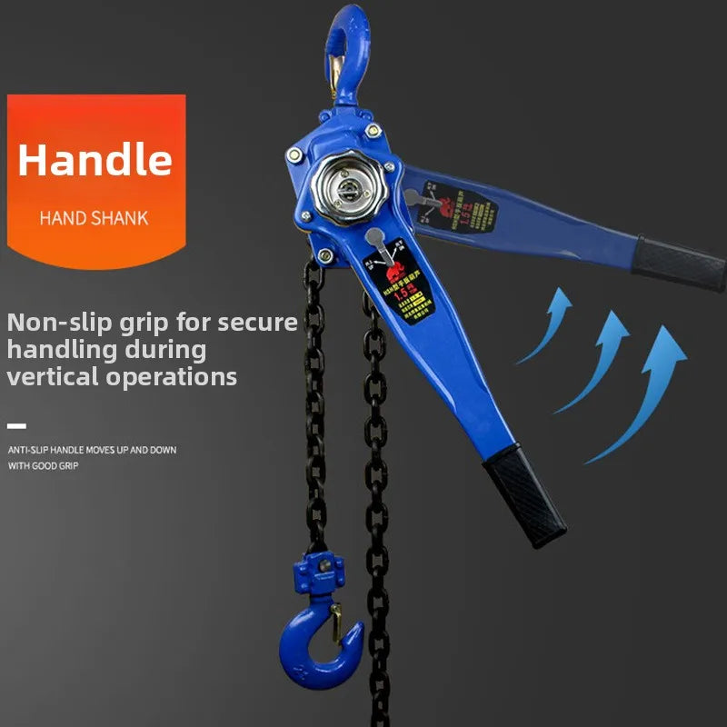 1 Ton 3M HSH Manual Chain Hoist - Hand Crank Lifting Hoist for Heavy-Duty Traction CM World