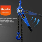 1 Ton 3M HSH Manual Chain Hoist - Hand Crank Lifting Hoist for Heavy-Duty Traction CM World