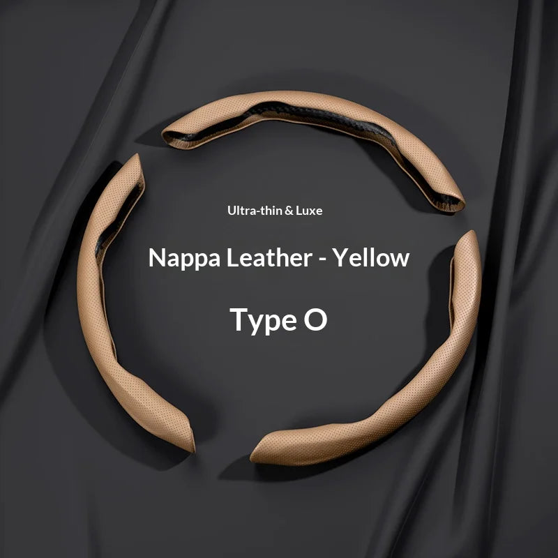 3-piece segmented steering wheel cover, Nappa non-slip and dirt-resistant, universal car accessory
