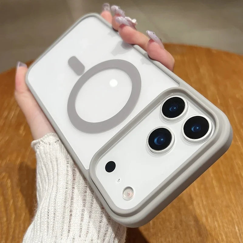 New 17 pro max Clear Magnetic Phone Case for iPhone 17 Air 17 pro max Magsafe Candy Color Transparent Protector Back Cover Car Mobile World