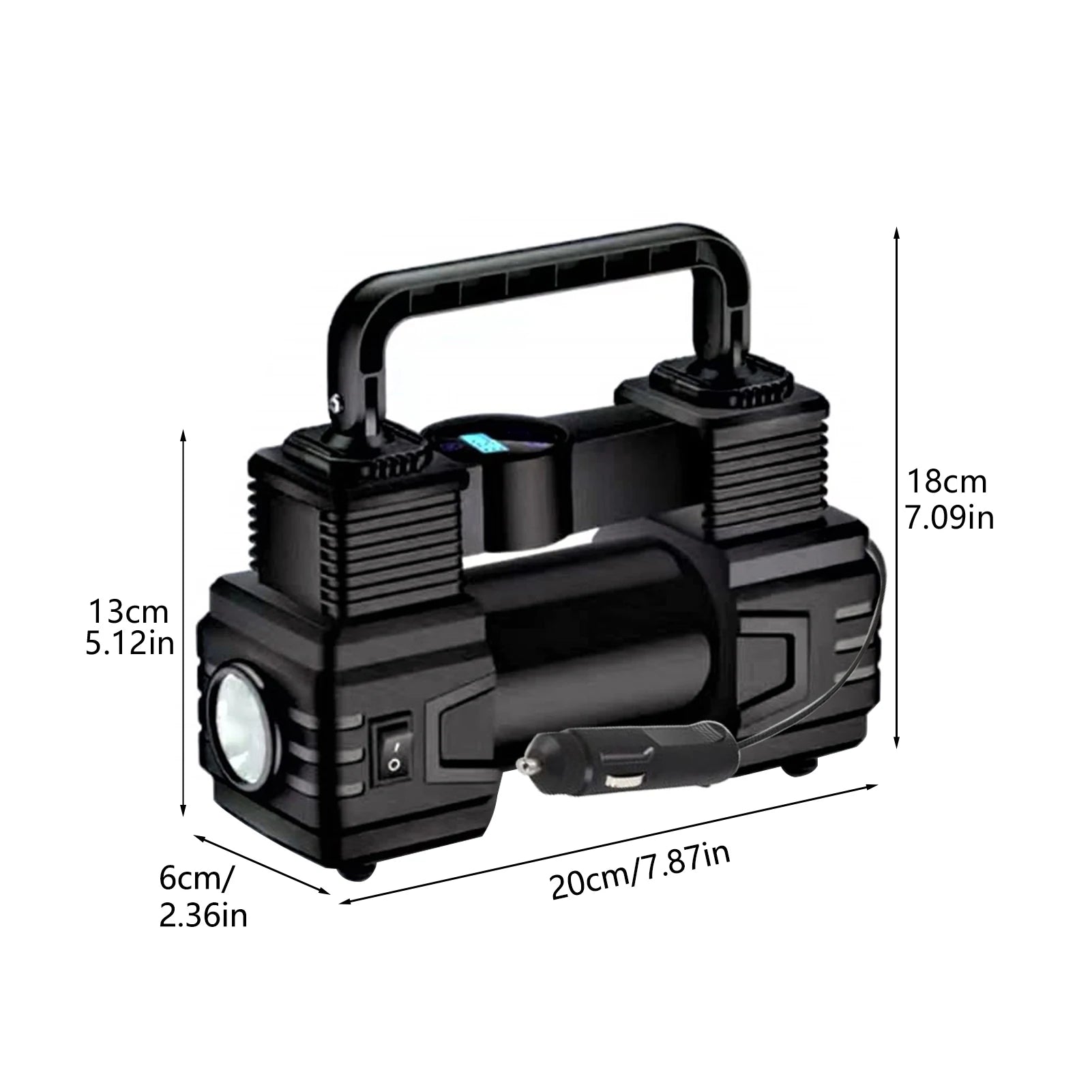 Car Tire Pump Auto Air Compressor Digital Display 12V Portable Auto Air Pump Up To 150 PSI Vacuum Tire Pump Car Accessories CM World
