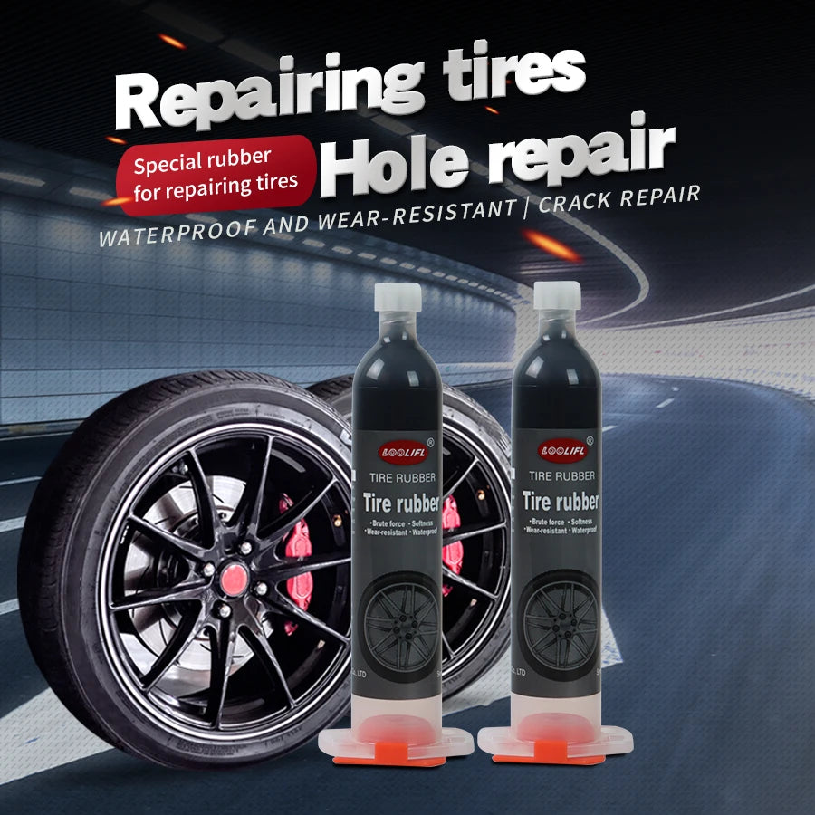 Tire Repair Glue Strong Rubber Wear-resistant Non-corrosive Adhesive Tire Sealing Bonding Glue Car Tire Repair Sealant CM World
