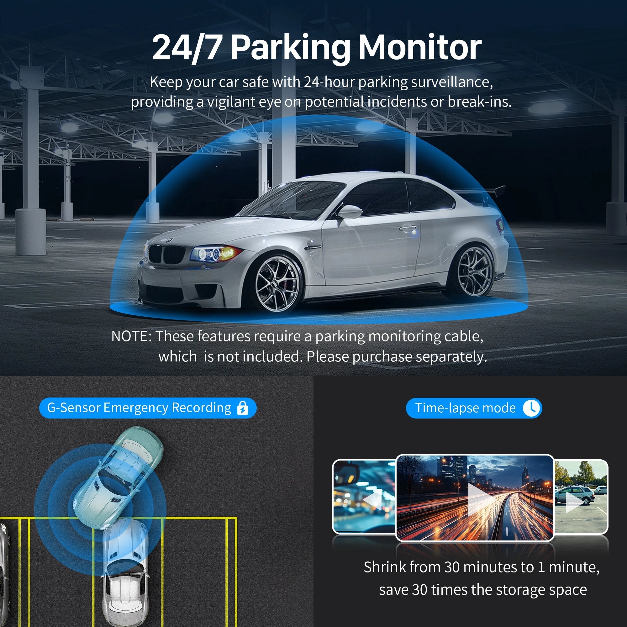 KAWA Dash cam Video Recorder D6 3K Car Camera, Car DVR Voice Control Dash AUTO Camera,Night Vision Dashcam 2025 New Car Mobile World