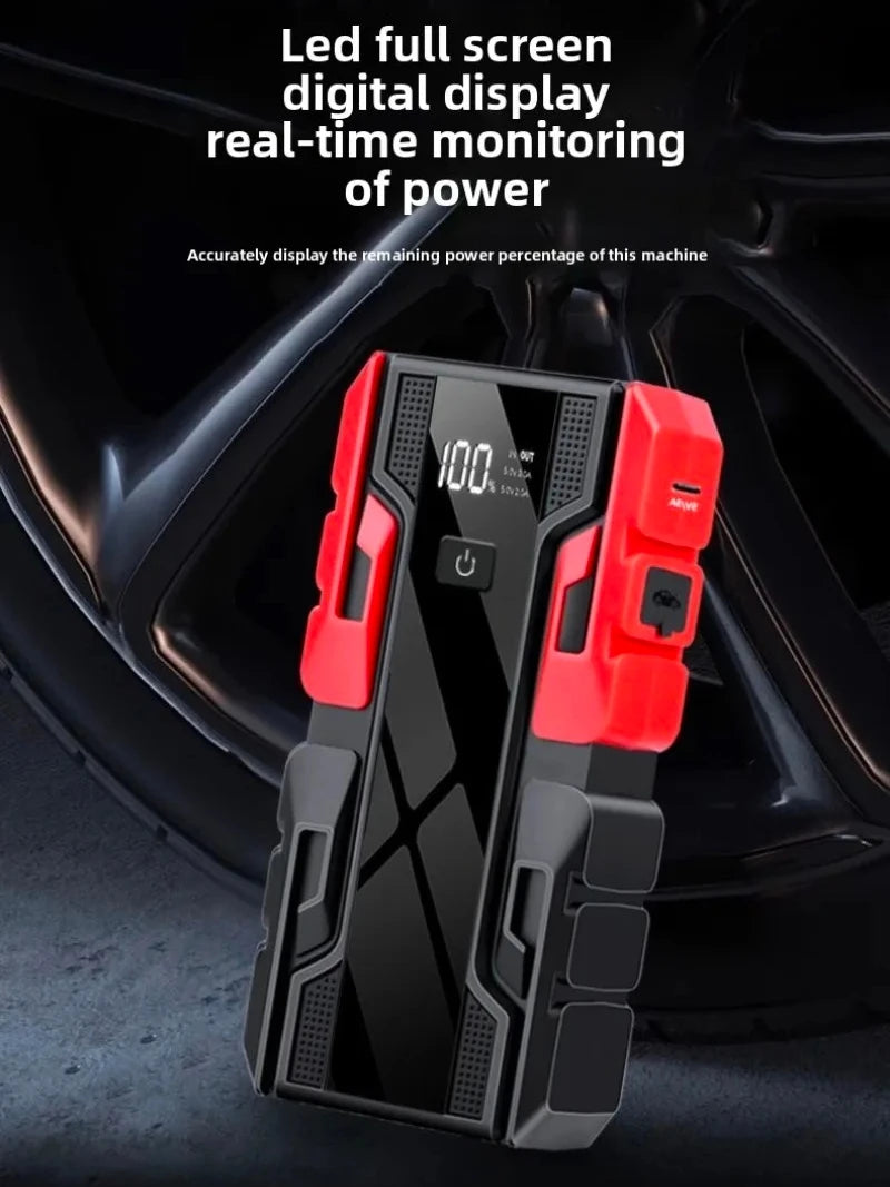 12V Car Jump Starter , 3000A Peak 99800mAh Portable Power Bank ,12V Auto Battery Booster with LCD Display, Emergency LED Light