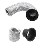 Car Front Bumper Admission Air Intake Pipe Kit Universal Turbo Inlet Hose ABS Plastic Carbon Fiber Look Cold Air Funnel Pipe Set CM World