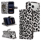 Leopard Print Leather Phone Case for IPhone 17 16 15 14 13 12 11 Pro Max Plus Mini 7 8 Plus Shockproof & Scratch-Resistant Cover