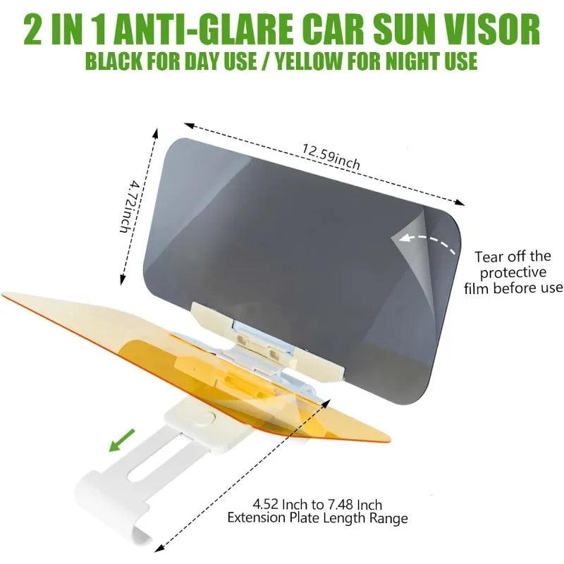 Car Sun Visor HD Anti Sunlight Dazzling Goggle Day Night Vision Car Accessories