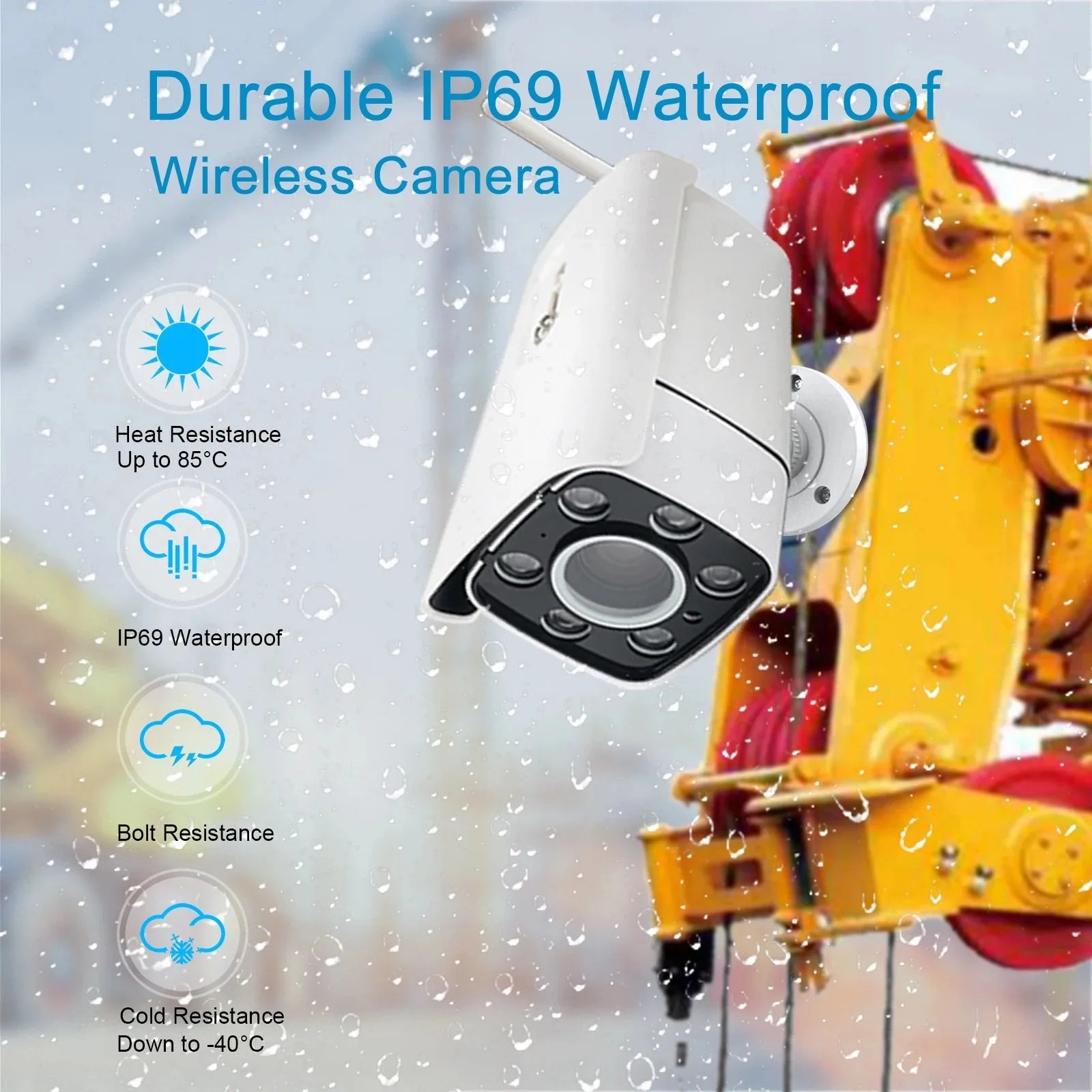 Lastbus Tower Crane 10.1" IPS Screen DVR Monitor Split 2 Screen  Wireless Camera 30x Optical Zoom For Tower Crane Lift Excavator Car Mobile World