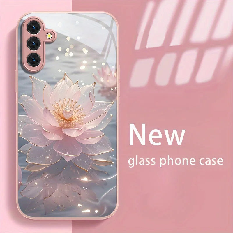 Tempered Glass Phone Case For Samsung S25 Ultra S26 S24 S23 S21 FE S22 Plus A56 5G A57 A55 A54 A17 A36 A53 A52S A34 Cases Cover Car Mobile World