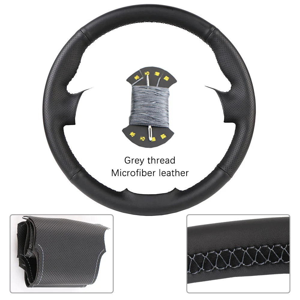 OEM Style For Suzuki Grand Vitara 2007 2008 2009 2010 2011 - 2013 Microfiber Leather Car Steering Wheel Cover Auto Accessories CM World