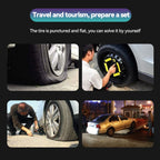 Portable Car Tire Repair Kit 23Pcs DIY Easy Repair Tyre Puncture Repair Tool For Car Motorcycles ATVS Lawnmowers Tractors Trucks CM World