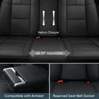 Breathable Leather Car Seat Covers Full Set, Waterproof Front and Rear with Headrest for Most Sedans SUV Trucks CM World
