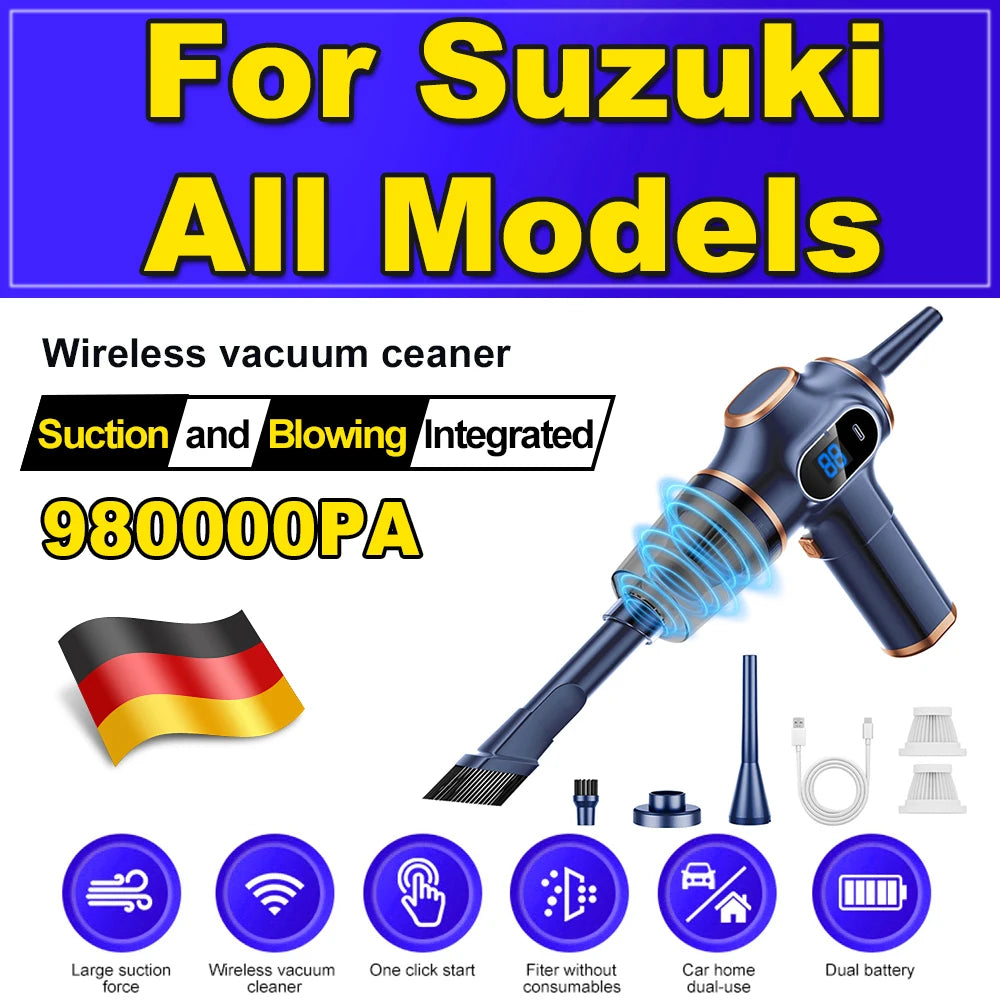 980000PA Mini Car Vacuum Cleaner Wireless Powerful Auto Vacuum Cleaner Handheld Portable Cleaning Machine For Suzuki All Models