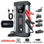 10000A Jump Starter Power Supply Emergency Battery Pack For Petrol Diesel Engines 12V Emergency Power Box With LED Lighting