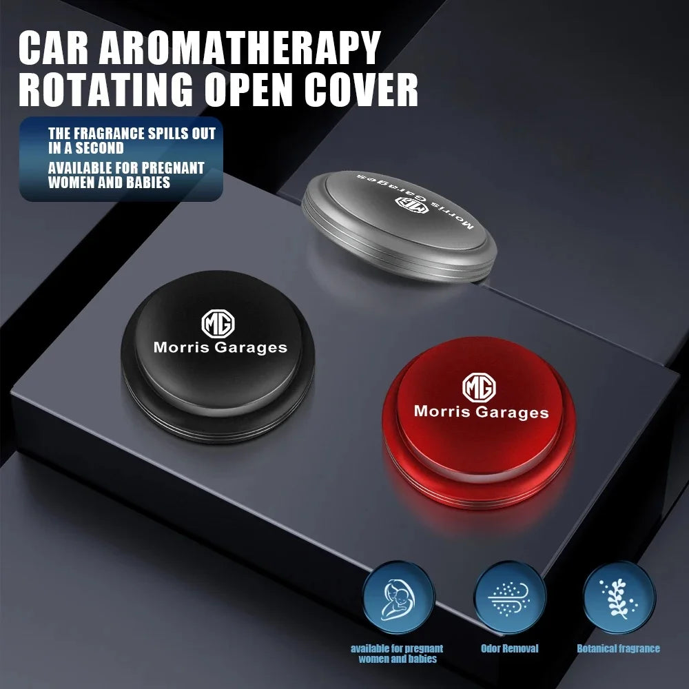 MG Logo Rotatable Cover Car Fragrance Purifier Odor Removal Fit MG ZS EV HS EHS PHEV MG3 MG4 MG5 MG6 MG7 GT ZR RX5 RX8 ONE Cyber