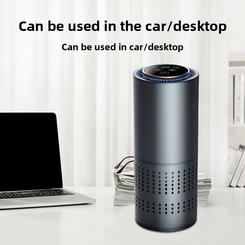 Negative Ion Car Air Purifier UV Sterilization Auto Air Cleaner Vehicle Ionizer Freshener Odor And Haze Removal