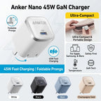 Anker Nano Pro 45W GaN USB‑C Charger PD PPS PowerIQ 3.0 Gen2 Foldable Plug Fast Wall Adapter for iPhone Samsung Huawei Xiaomi