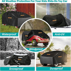 190T Polyester Taffeta Waterproof Sunscreen Dust-Proof Outdoor Car Cover for Toy Car, SUV, Sedan Protection 140*84*81CM
