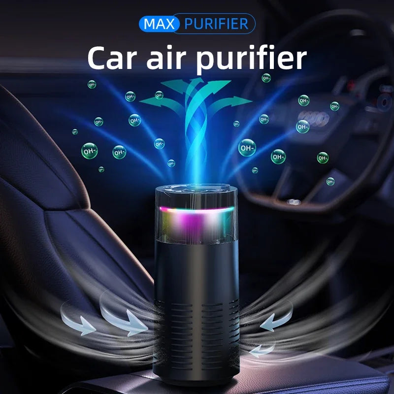 Mini Car Diffuser Purifier Essential Fragrance Aroma Air Aromatherapy Humidifier Freshener Perfume Oil Mounted Ionizer Generator CM World