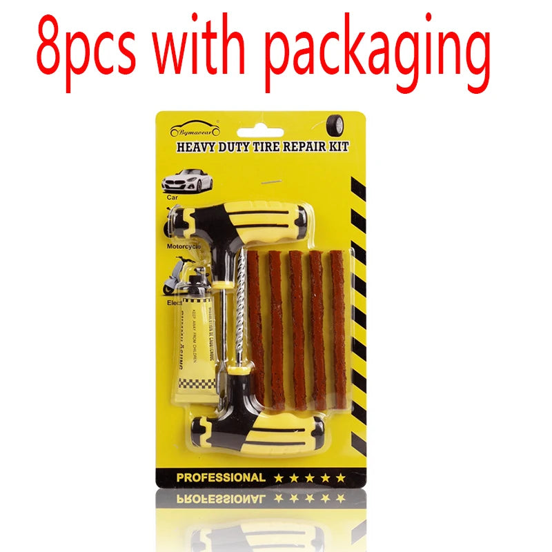 Car Tire Repair Kit Puncture Plug Tools Tyre Puncture Emergency for Tire Strips Stirring Glue Repair Tool Kit Car Accessories