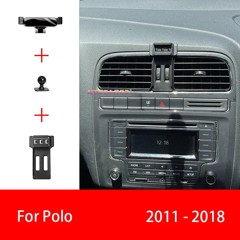 Car Phone Holder Mobile Mount Stand For Volkswagen Polo 2004-2023 Adjustable GPS Special Navigation Bracket Accessories CM World