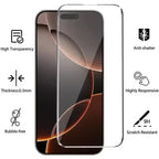 6Pcs Tempered Glass For iPhone 17 Air 18 16 15 14 13 12 11 Pro Max Mini Screen Protectors For iPhone 16e 13 Mini XS XR 7 8 Plus