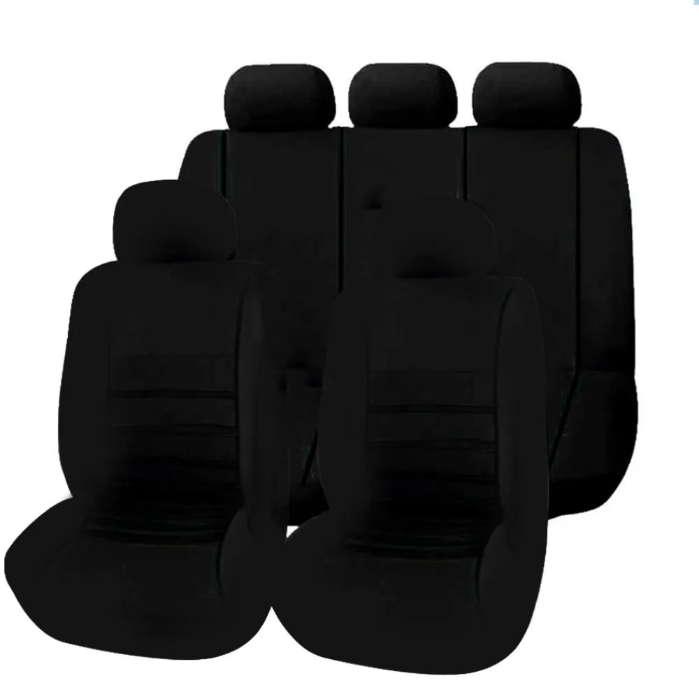 Universal Five-Seater Car Fabric Seat Covers with Stitching CM World