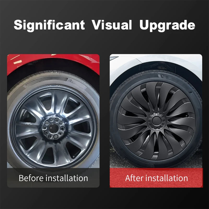 4PCS for Model Y Juniper Standard 18" Aperture Wheels 2026-Present 18 Inch New Storm Style Hubcap Wheel Cap for Tesla