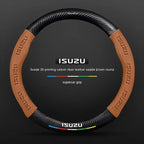 Suede Carbon fiber anti-slip Car Steering Wheel Cover For ISUZU D-MAX V-CROSS mu-X TAGA  Interior fittings CM World