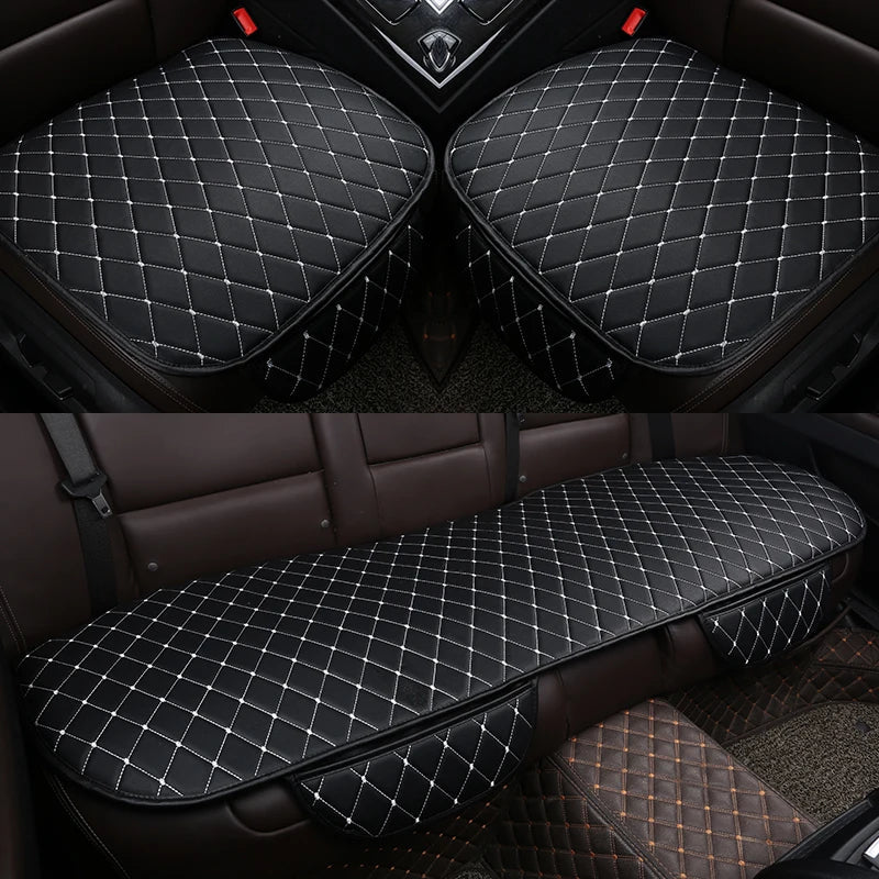 Universal Car Seat Covers PU Leather Seat Cover Auto Interior Accessories Mat Protector Car Leather Support Pad Car Seat Covers CM World