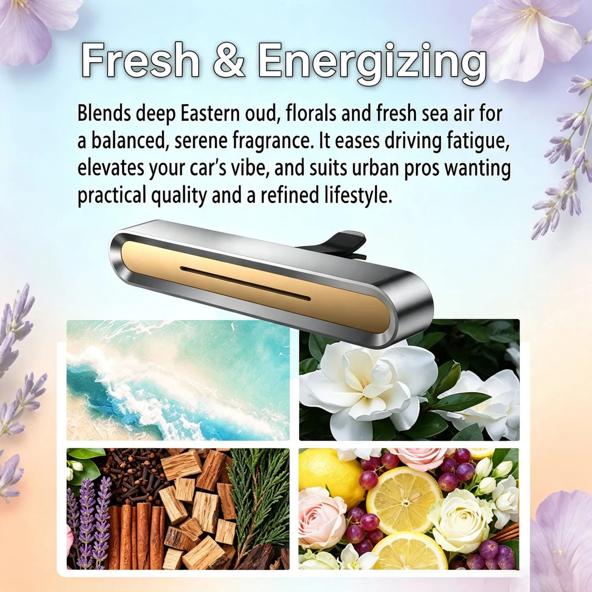 Luxury Car Air Freshener Long Lasting Fragrances Auto Air Outlet Perfume Freshener Car Aroma Diffuser Vent Clip