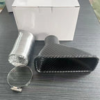 1 Set Universal Car Front Bumper Admission Air Turbo Air Intake Pipe Kit ABS Turbine Inlet Kit Pipe Air Funnel CM World