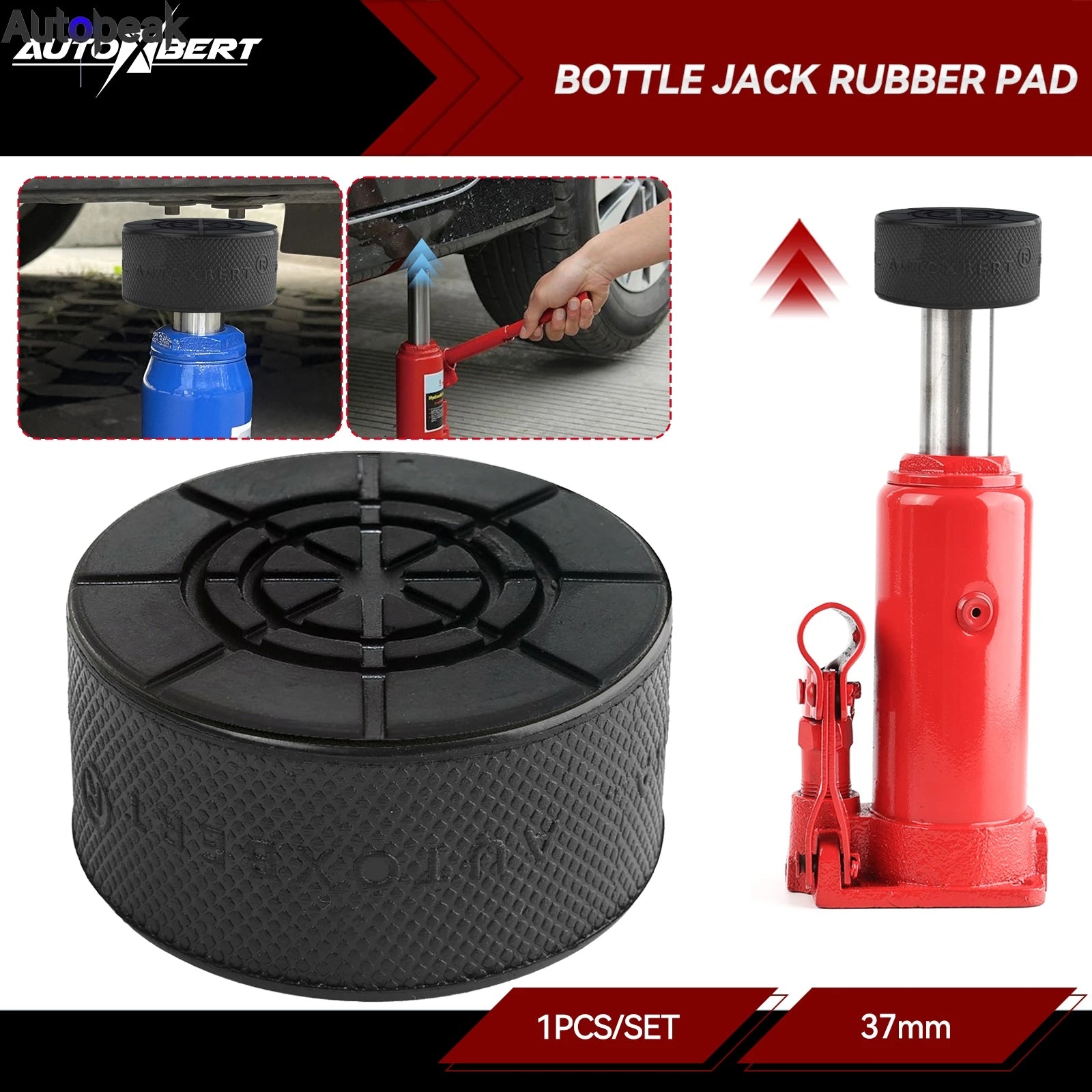 Rubber Bottle Jack Pad Support Point Adapter Jacking Car Removal Repair Tool For 10 Ton Bottle Jacks Auto Accessories 60 x 30mm CM World