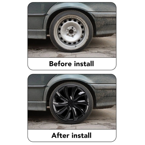 4 Pcs 16 Inch Hubcaps Anti Scratch Protection Stylish Look Universal Fit R16 Wheel Rim Cover for Most Cars Truck SUV CM World