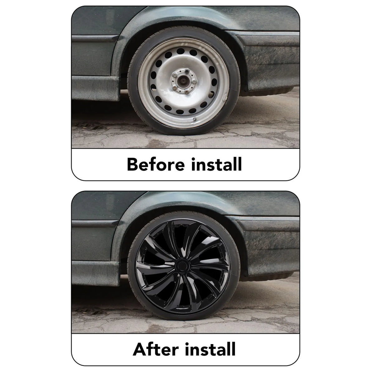 4 Pcs 16 Inch Hubcaps Anti Scratch Protection Stylish Look Universal Fit R16 Wheel Rim Cover for Most Cars Truck SUV