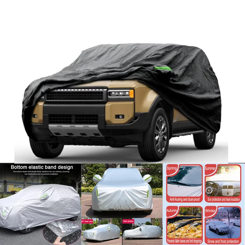 Outdoor Car Covers Custom Fit For Toyota Land Cruiser 2008-2025 Waterproof All Weather For Automobiles Rain Snow Sun Protector Car Mobile World