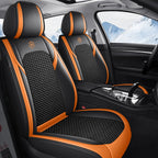 Premium 5 Seat Car Seat Covers PU Leather Ice Silk Fabric Full Coverage Split Headrest Non Slip Durable Universal Fit 95% Cars CM World