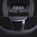 GNUPME Black Artificial Leather Hand-stitched Car Steering Wheel Cover for Hyundai Elantra 2011-2016 Avante i30 2012-2016 CM World