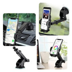 Universal Sucker Car Phone Holder 360° Windshield Car Dashboard Mount Mobile Cell GPS Navigation Support Bracket for Smartphones CM World