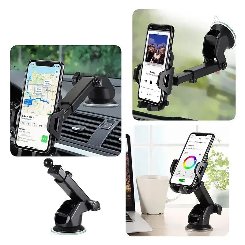 Universal Sucker Car Phone Holder 360° Windshield Car Dashboard Mount Mobile Cell GPS Navigation Support Bracket for Smartphones CM World