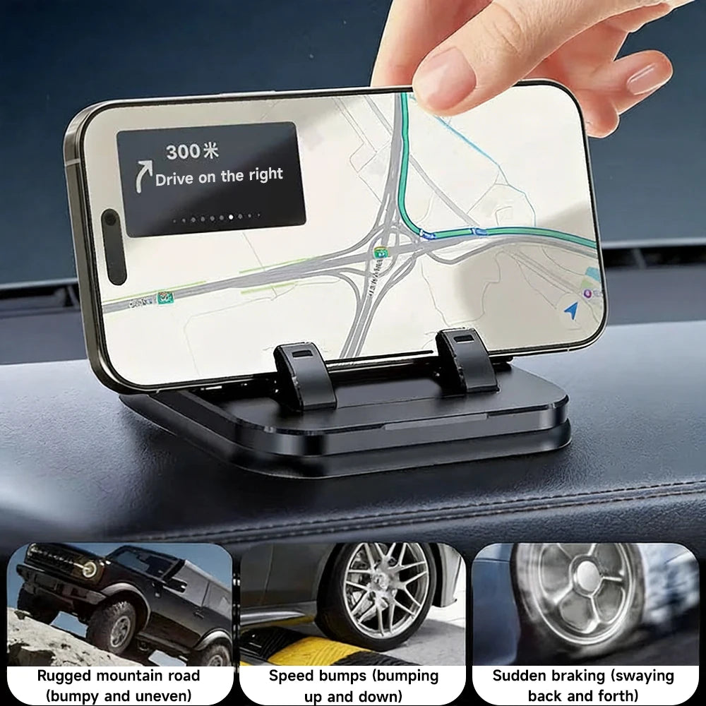 Universal Dashboard Car Phone Mount 360 Degree Rotation Phone Stand Mobile Phone Holder With Number Plate Temporary Parking Card