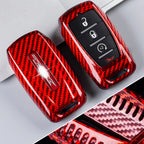for Ram 1500 Limited Key Fob Cover With Keychain Carbon Fiber Key Case for Ram 2500 Power Wagon 3500 Smart Key Accessories 2023 CM World