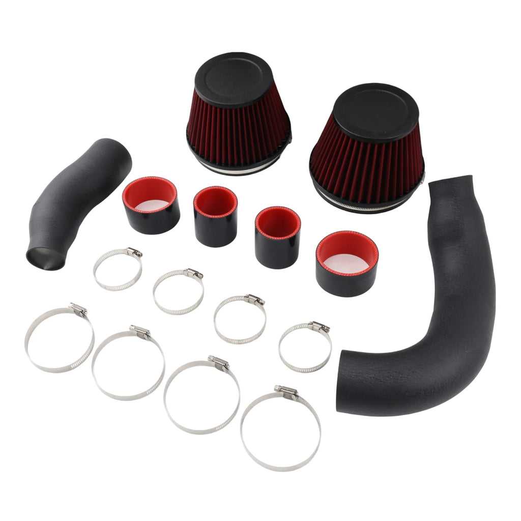 Dual 3'' Dry Filter +Pipe Cold Air Intake Kit for C7 Audi S6 S7 RS6 RS7 2012-2018 4.0T V8 Engine