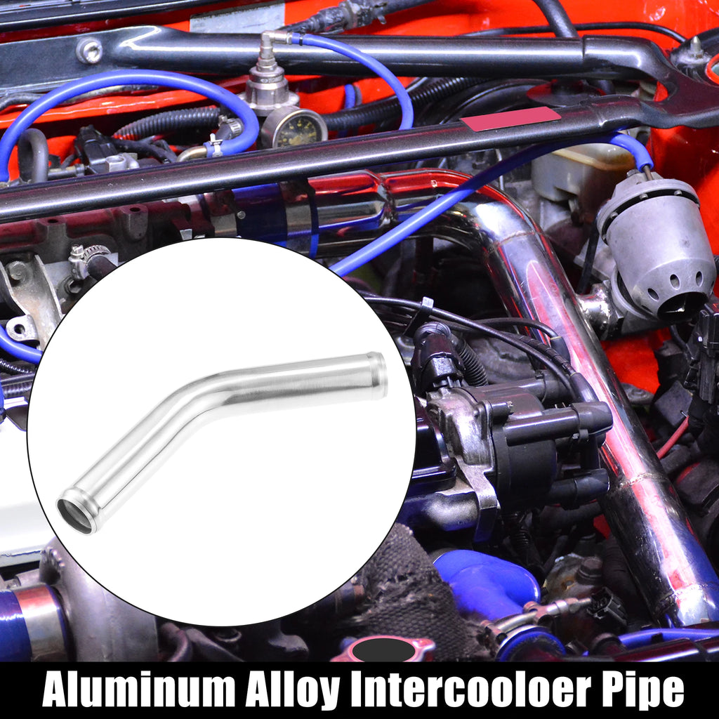 UXCELL 45 Degree OD 32-102mm Leg Length 100mm Car Aluminum Alloy Tube Intercooler Bend Elbow Pipe Air Intake Joiners Tubing CM World