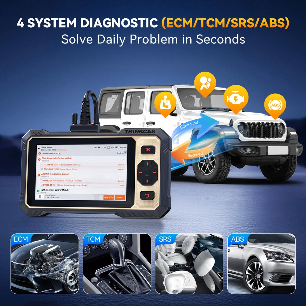 THINKCAR Thinkscan 662 Bi-directional Scan Tool CANFD Obd2 Scanner Car Diagnostic Tool Automotivo Code Reader 12 Reset Life Free Car Mobile World